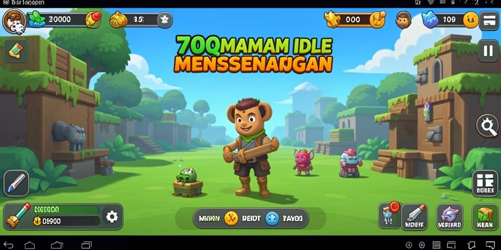 Gameplay Idle 700Q yang mengasyikkan dan penuh warna.