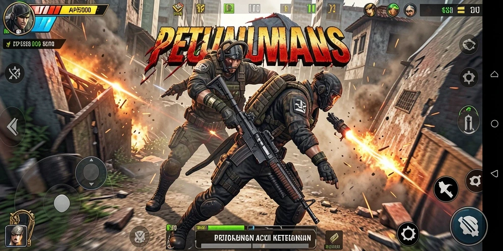 Screenshot gameplay API5000 yang menampilkan aksi mendebarkan.
