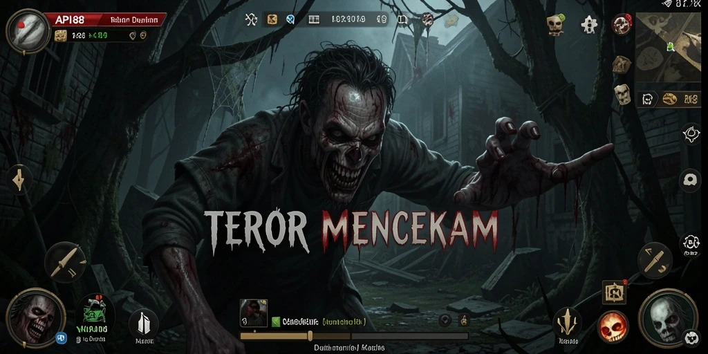 Screenshot utama API88 menampilkan suasana mencekam dalam gameplay Horror.