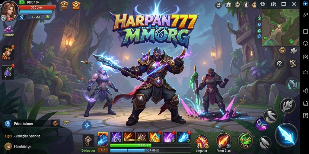 Tampilan gameplay seru dari HARAPAN777 dalam dunia MMORPG.