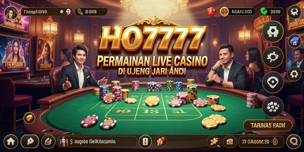 Gameplay seru di HO777 dengan dealer langsung dan suasana kasino yang nyata.