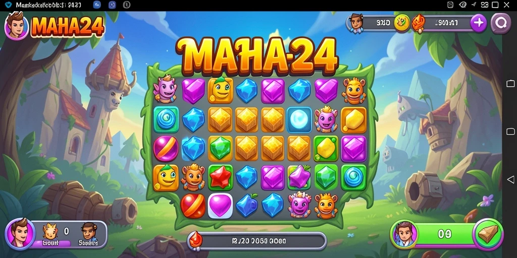 Tampilan gameplay MAHA24 yang menarik dan penuh warna.