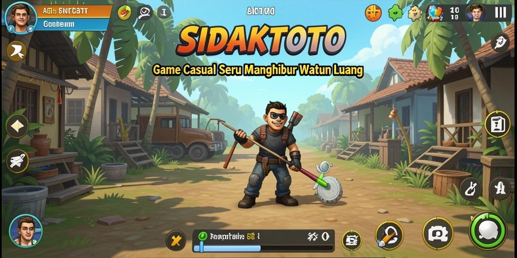 Tampilan gameplay SIDAKTOTO yang ceria dan penuh keseruan.