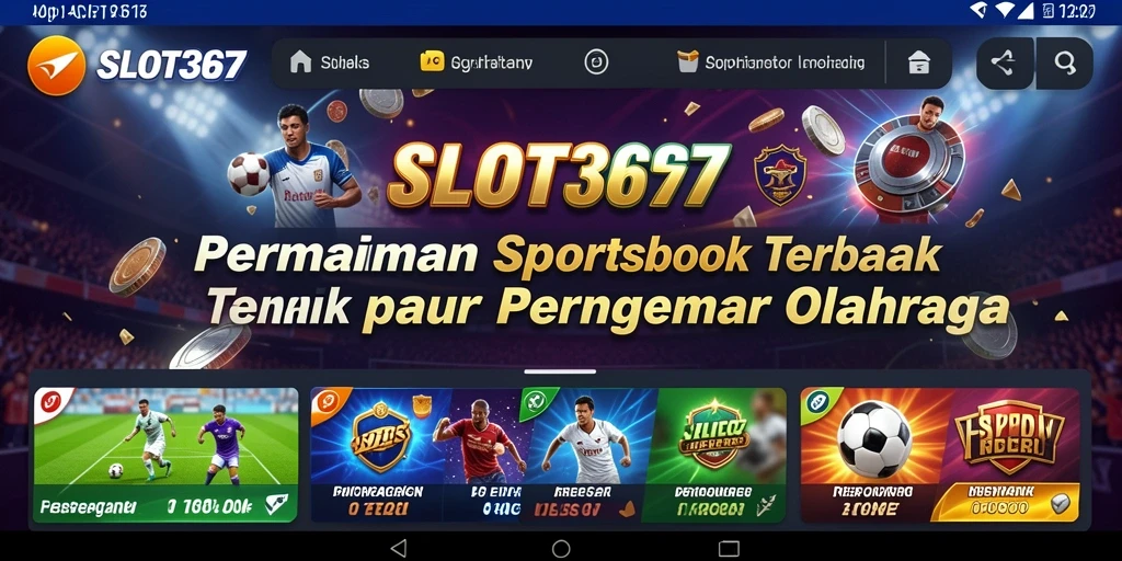 Tampilan antarmuka SLOT367 yang menarik dengan informasi taruhan olahraga.