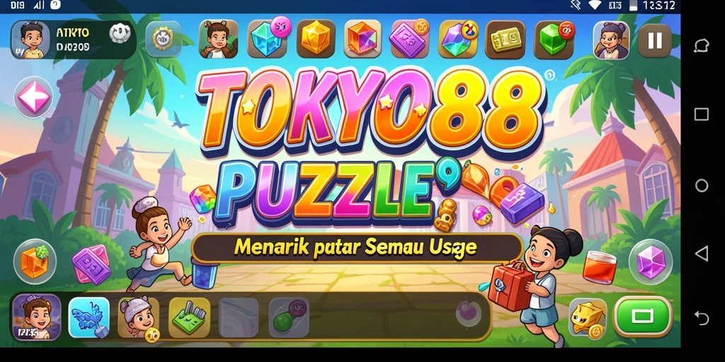 Screenshot utama TOKYO88 menampilkan gameplay puzzle yang menarik dan menantang.