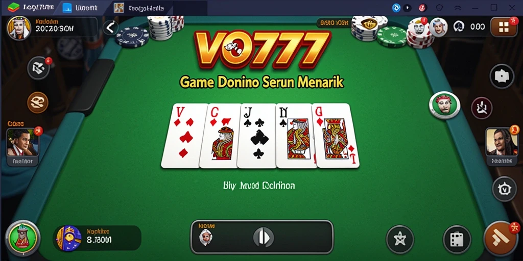 Screenshot utama VO777 menampilkan gameplay Domino yang seru dan interaktif.