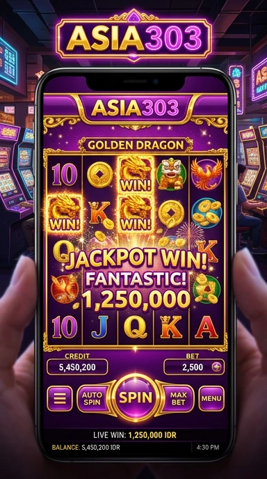 Tampilan antarmuka pengguna Asia303 yang menarik dan mudah dinavigasi.